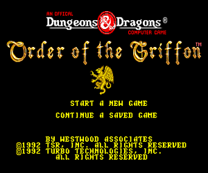 Order of the Griffon (USA) Screenshot